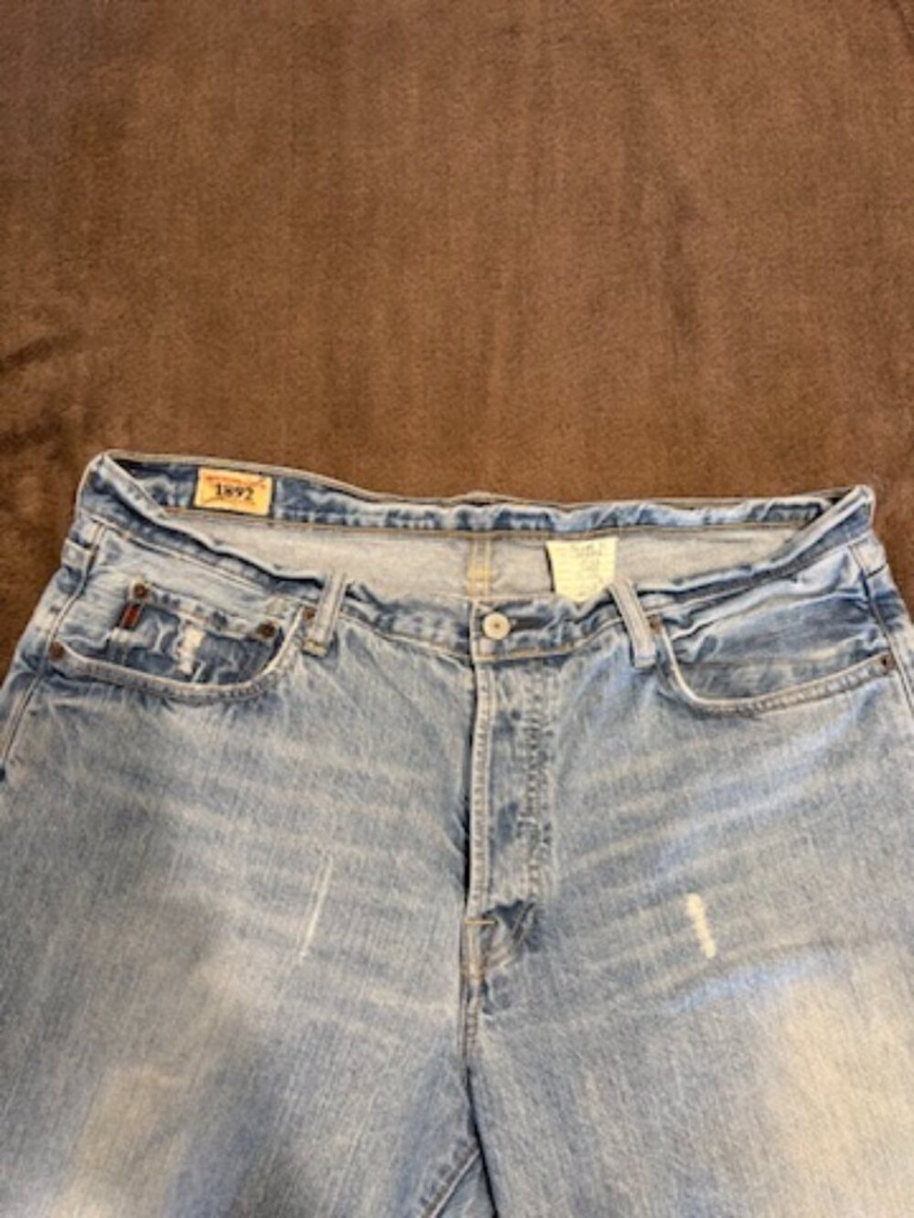 VINTAGE Abercrombie & Fitch 2001 Flare Button Fly Jeans Light Wash Men's 34x32